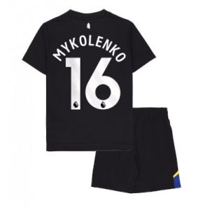 Everton 2025/26 Tredjetröja Barn Set – Vitaliy Mykolenko #16 Kortärmad Fotbollströja med Shorts