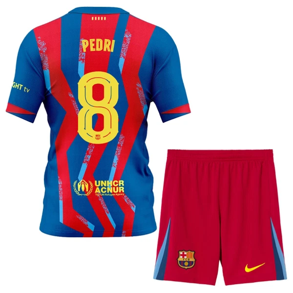 FC Barcelona Fjärdetröja 2025–26 Barn Set – Pedri #8 Kortärmad Fotbollströja med Shorts 1 FC Barcelona Fjärdetröja 2025–26 Barn Set – Pedri #8 Kortärmad Fotbollströja med Shorts