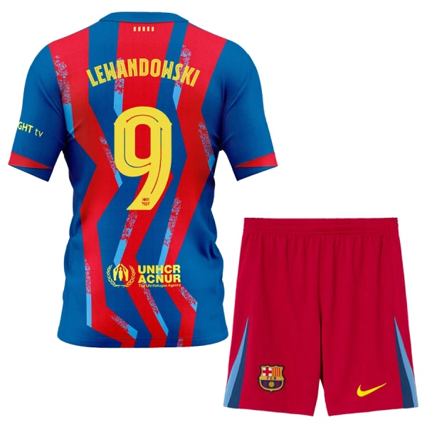 FC Barcelona Fjärdetröja 2025–26 Barn Set – Robert Lewandowski #9 Kortärmad Fotbollströja med Shorts 1 FC Barcelona Fjärdetröja 2025–26 Barn Set – Robert Lewandowski #9 Kortärmad Fotbollströja med Shorts