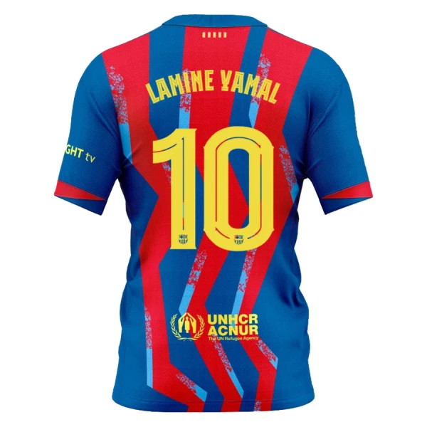FC Barcelona Fjärdetröja 2025–26 Herr Lamine Yamal #10 Kortärmad Fotbollströja 1 FC Barcelona Fjärdetröja 2025–26 Herr Lamine Yamal #10 Kortärmad Fotbollströja