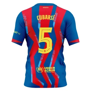 FC Barcelona Fjärdetröja 2025–26 Herr Pau Cubarsí #5 Kortärmad Fotbollströja