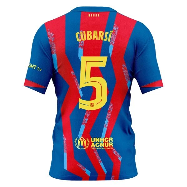 FC Barcelona Fjärdetröja 2025–26 Herr Pau Cubarsí #5 Kortärmad Fotbollströja