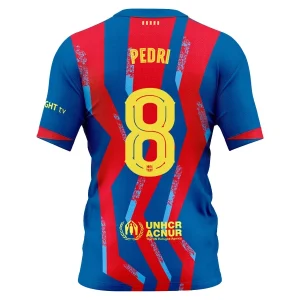 FC Barcelona Fjärdetröja 2025–26 Herr Pedri #8 Kortärmad Fotbollströja