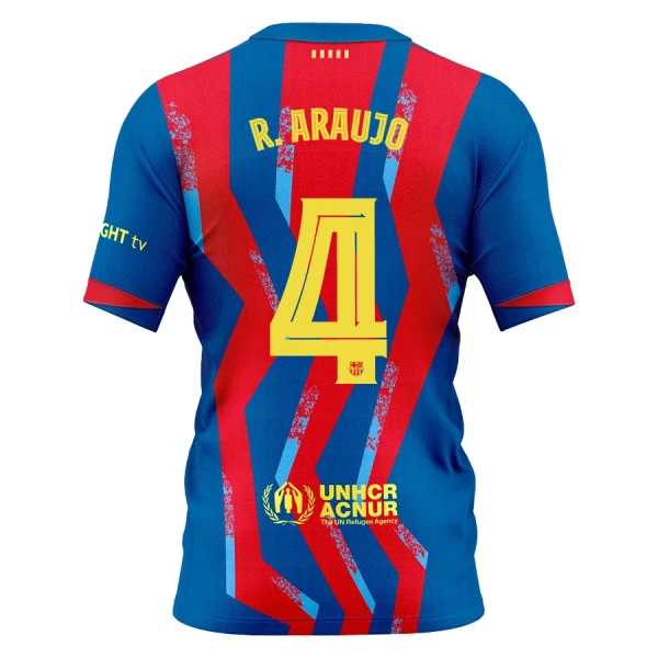 FC Barcelona Fjärdetröja 2025–26 Herr Ronald Araujo #4 Kortärmad Fotbollströja 1 FC Barcelona Fjärdetröja 2025–26 Herr Ronald Araujo #4 Kortärmad Fotbollströja