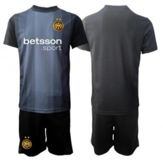 Inter Milan 2025-26 Barn Målvaktsställ Hemma Svart Kortärmad + Shorts