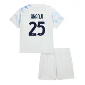 Inter Milan 2025/26 Bortatröja Barn Set – Manuel Akanji #25 Kortärmad Fotbollströja med Shorts
