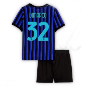 Inter Milan 2025/26 Hemmatröja Barn Set – Federico Dimarco #32 Kortärmad Fotbollströja med Shorts