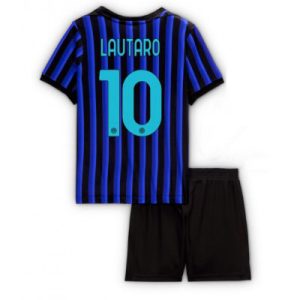 Inter Milan 2025/26 Hemmatröja Barn Set – Lautaro Martínez #10 Kortärmad Fotbollströja med Shorts