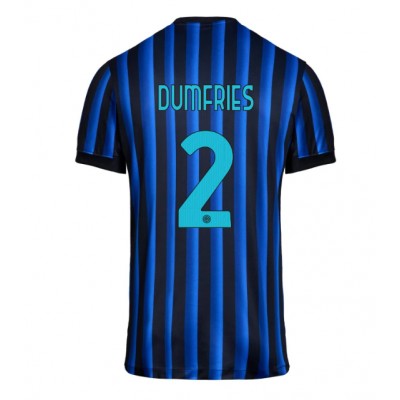 Inter Milan 2025/26 Hemmatröja Herr Denzel Dumfries #2 Kortärmad Fotbollströja