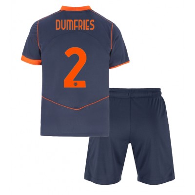 Inter Milan 2025/26 Tredjetröja Barn Set – Denzel Dumfries #2 Kortärmad Fotbollströja med Shorts 1 Inter Milan 2025/26 Tredjetröja Barn Set – Denzel Dumfries #2 Kortärmad Fotbollströja med Shorts