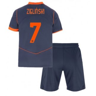 Inter Milan 2025/26 Tredjetröja Barn Set – Piotr Zieliński #7 Kortärmad Fotbollströja med Shorts