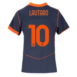 Inter Milan 2025/26 Tredjetröja Dam Lautaro Martínez #10 Kortärmad Fotbollströja