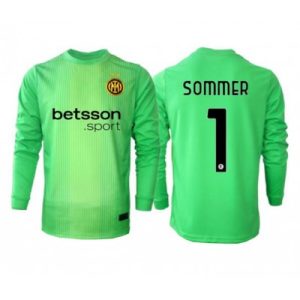 Inter Milan Yann Sommer #1 Målvaktströja Tredje 2025-26 Grön Långärmad Fotbollströja