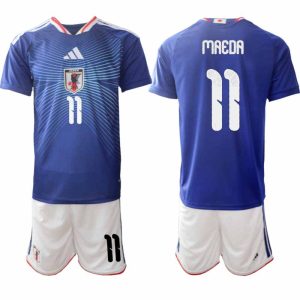 Japan VM 2026 Hemmaställ Herr Daizen Maeda #11 Kortärmad Fotbollströja + Shorts