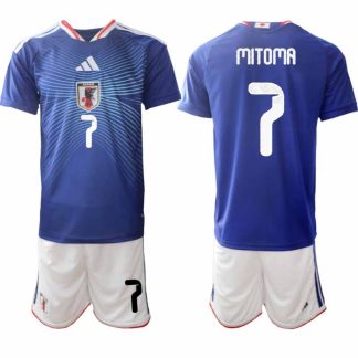 Japan VM 2026 Hemmaställ Herr Kaoru Mitoma #7 Kortärmad Fotbollströja + Shorts