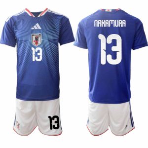 Japan VM 2026 Hemmaställ Herr Keito Nakamura #13 Kortärmad Fotbollströja + Shorts