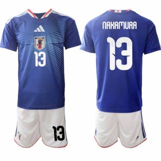 Japan VM 2026 Hemmaställ Herr Keito Nakamura #13 Kortärmad Fotbollströja + Shorts