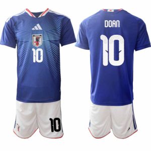 Japan VM 2026 Hemmaställ Herr Ritsu Doan #10 Kortärmad Fotbollströja + Shorts