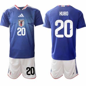 Japan VM 2026 Hemmaställ Herr Takefusa Kubo #20 Kortärmad Fotbollströja + Shorts