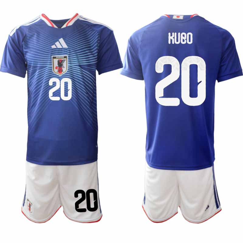 Japan VM 2026 Hemmaställ Herr Takefusa Kubo #20 Kortärmad Fotbollströja + Shorts