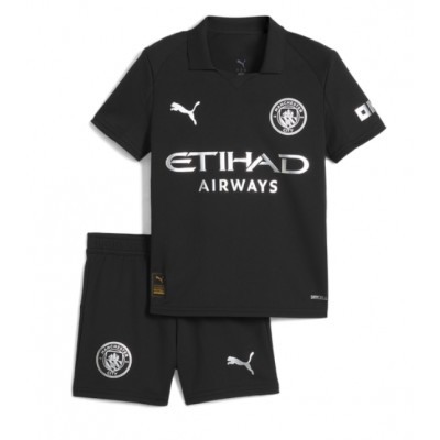 Manchester City Barn Bortaställ 2025/26 Kortärmad Fotbollströja + Shorts