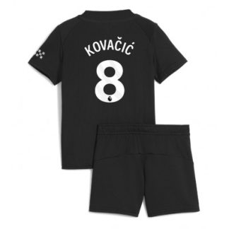 Manchester City Bortaställ 2025/26 Barn Mateo Kovačić #8 Kortärmad Fotbollströja + Shorts