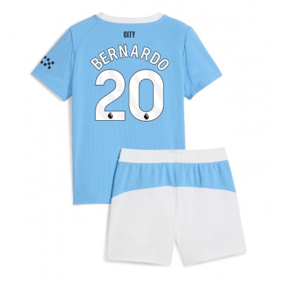Manchester City Hemmaställ 2025/26 Barn Bernardo Silva #20 Kortärmad Fotbollströja + Shorts 1 Manchester City Hemmaställ 2025/26 Barn Bernardo Silva #20 Kortärmad Fotbollströja + Shorts