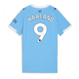 Manchester City Hemmatröja 2025/26 Dam Erling Haaland #9 Kortärmad