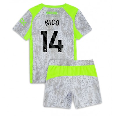 Manchester City Tredjeställ 2025/26 Barn Nico González #14 Kortärmad Fotbollströja + Shorts Manchester City Tredjeställ 2025/26 Barn Nico González #14 Kortärmad Fotbollströja + Shorts