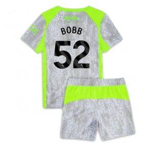 Manchester City Tredjeställ 2025/26 Barn Oscar Bobb #52 Kortärmad Fotbollströja + Shorts