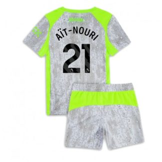Manchester City Tredjeställ 2025/26 Barn Rayan Aït-Nouri #21 Kortärmad Fotbollströja + Shorts