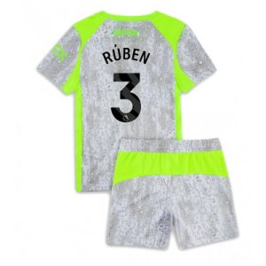Manchester City Tredjeställ 2025/26 Barn Rúben Dias #3 Kortärmad Fotbollströja + Shorts