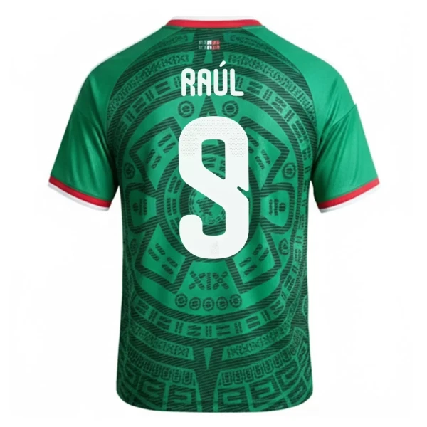 Mexiko Hemmatröja VM 2026 Herr Raúl Jiménez #9 Kortärmad Fotbollströja