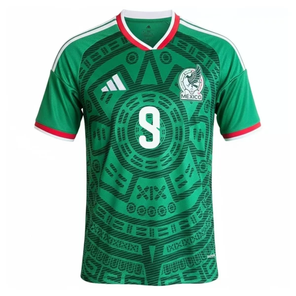 Mexiko Raúl Jiménez #9 Hemmatröja Herr VM 2026 Fotbollströja