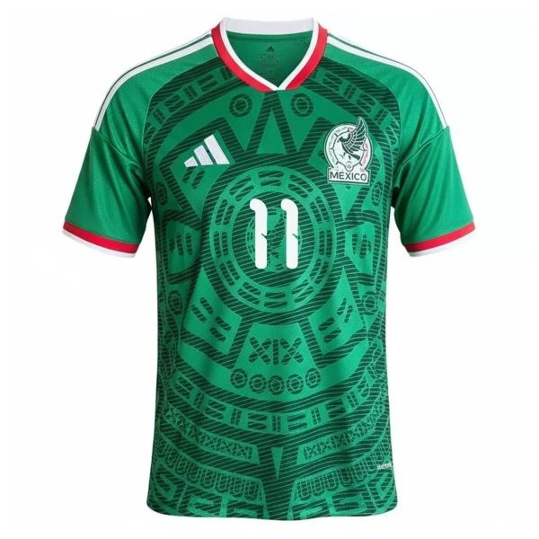 Mexiko Hemmatröja VM 2026 Herr Santiago Giménez #11 Kortärmad Fotbollströja 2 Mexiko S. Gimenez #11 Hemmatröja Herr VM 2026 Fotbollströja