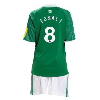 Newcastle United 2025/26 Bortatröja Barn Set – Sandro Tonali #8 Kortärmad Fotbollströja med Shorts