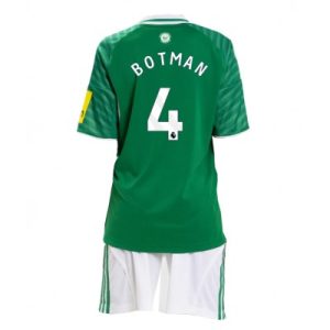 Newcastle United 2025/26 Bortatröja Barn Set – Sven Botman #4 Kortärmad Fotbollströja med Shorts