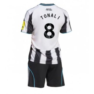 Newcastle United 2025/26 Hemmatröja Barn Set – Sandro Tonali #8 Kortärmad Fotbollströja med Shorts