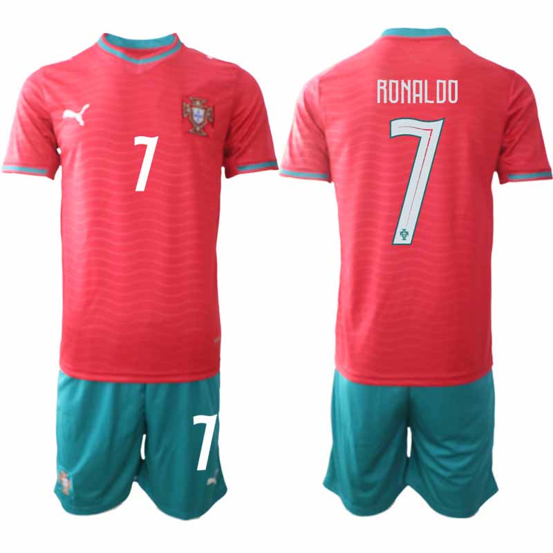 Portugal VM 2026 Hemmaställ Herr Cristiano Ronaldo #7 Fotbollströja Kortärmad + Shorts 1 Portugal VM 2026 Hemmaställ Herr Cristiano Ronaldo #7 Fotbollströja Kortärmad + Shorts