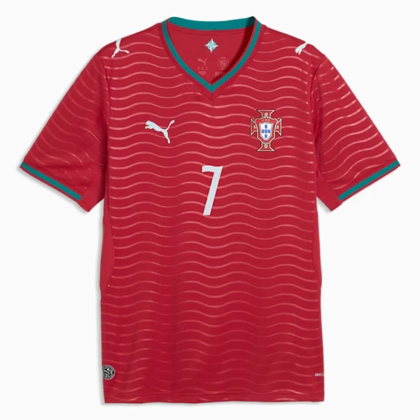 Portugal Hemmatröja VM 2026 Herr Cristiano Ronaldo #7 Kortärmad Fotbollströja 2 Portugal VM 2026 Hemmatröja Herr Cristiano Ronaldo #7 Kortärmad Fotbollströja