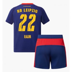 RB Leipzig 2025/26 Bortatröja Barn Set – David Raum #22 Kortärmad Fotbollströja med Shorts