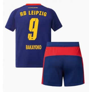RB Leipzig 2025/26 Bortatröja Barn Set – Johan Bakayoko #9 Kortärmad Fotbollströja med Shorts