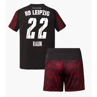 RB Leipzig 2025/26 Tredjetröja Barn Set – David Raum #22 Kortärmad Fotbollströja med Shorts