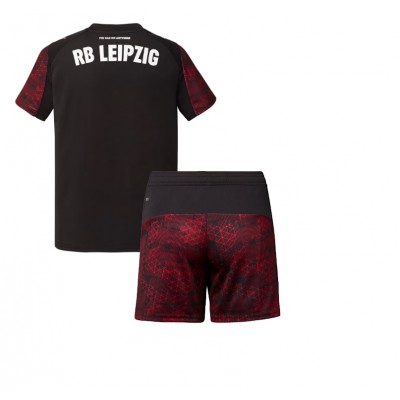 RB Leipzig 2025/26 Tredjetröja Barn Set – Kortärmad Fotbollströja med Shorts 2 RB Leipzig Tredjeställ Barn 2025/26 Kortärmad