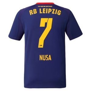 RB Leipzig Antonio Nusa #7 Bortatröja 2025/26 Herr Kortärmad Fotbollströja