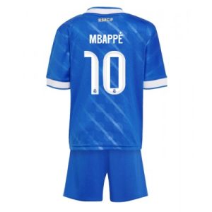 Real Madrid Tredjetröja 2025–26 Barn Set – Kylian Mbappé #10 Kortärmad Fotbollströja med Shorts