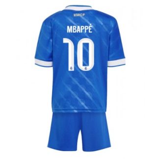 Real Madrid Tredjetröja 2025–26 Barn Set – Kylian Mbappé #10 Kortärmad Fotbollströja med Shorts