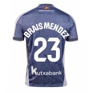 Real Sociedad Bortatröja 2025–26 Herr Brais Méndez #23 Kortärmad Fotbollströja