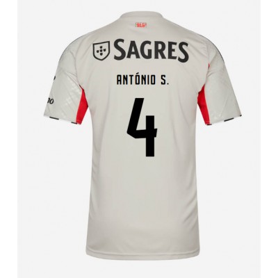 SL Benfica 2025/26 Bortatröja Herr António Silva #4 Kortärmad Fotbollströja