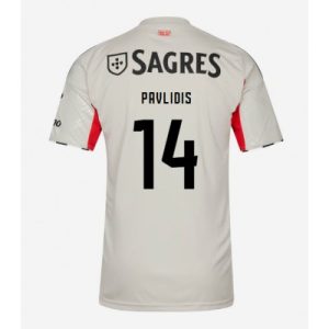 SL Benfica 2025/26 Bortatröja Herr Vangelis Pavlidis #14 Kortärmad Fotbollströja